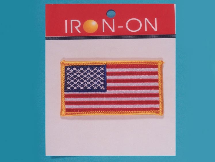 Gold-Bordered U.S. Flag Badge 